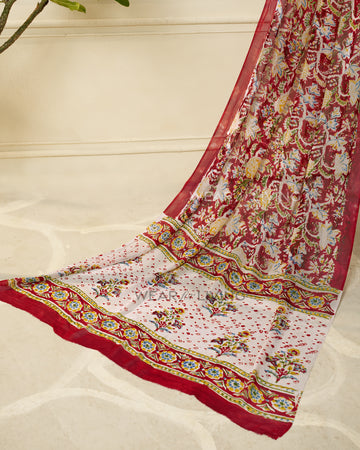 Hand Block Print Saree | Georgette