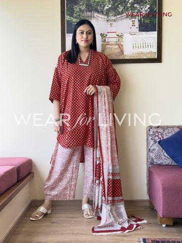 Bagh-printed Cotton Kurta set of 03