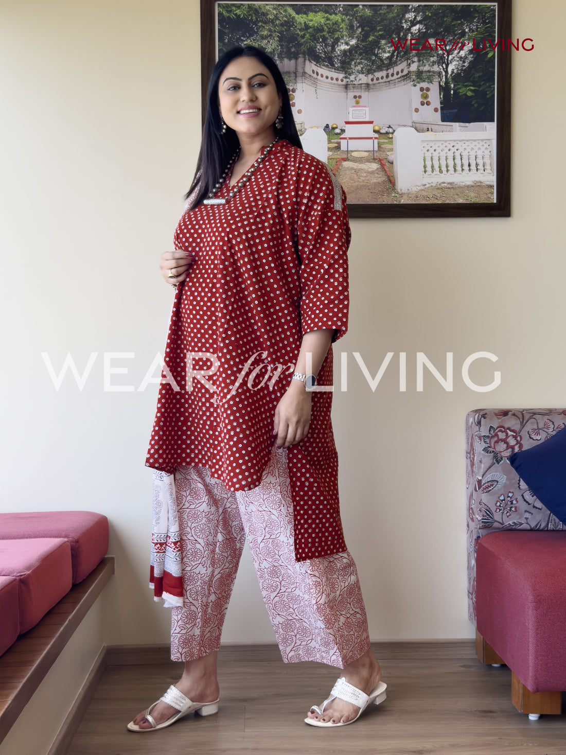 Bagh-printed Cotton Kurta set of 03