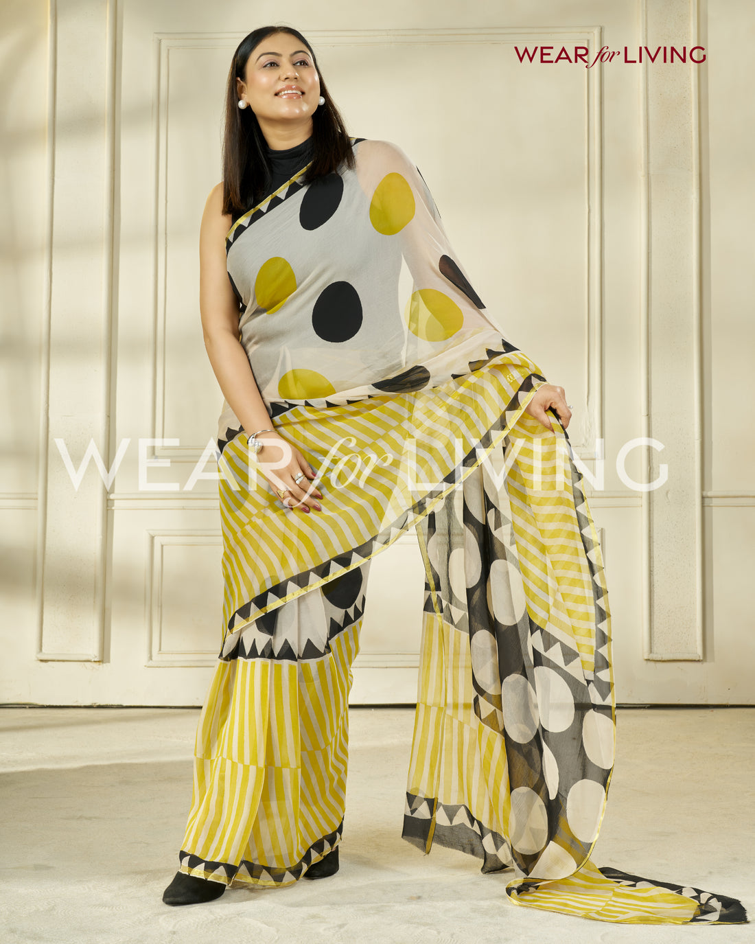 Hand Block Print Saree | Pure Chiffon
