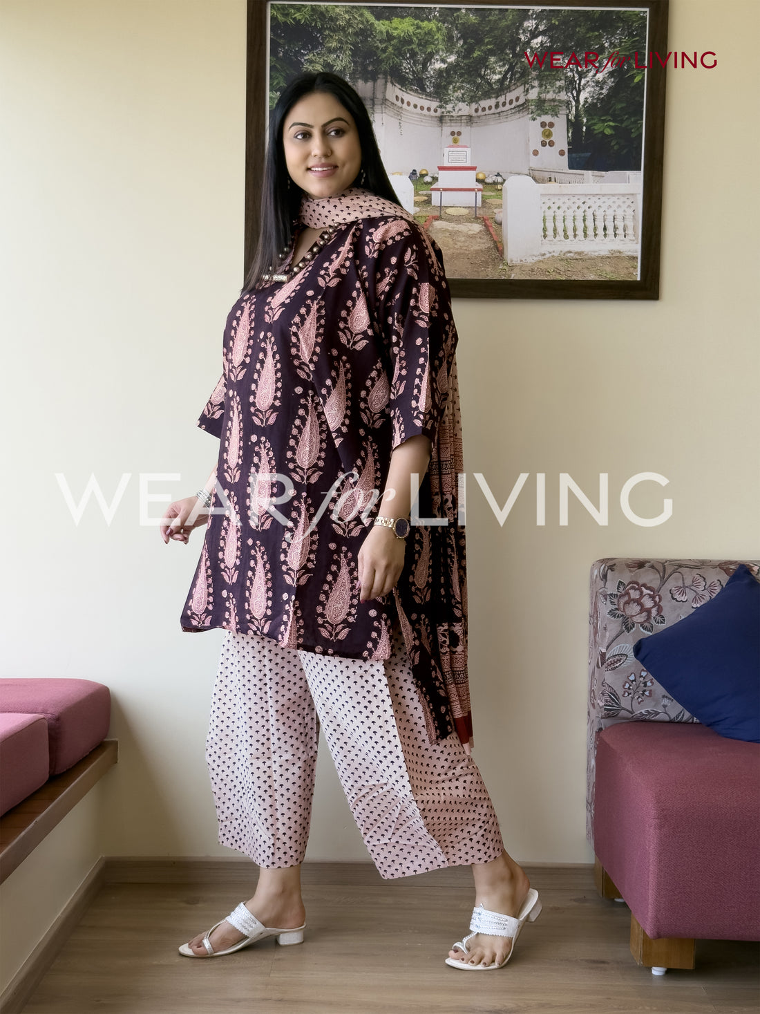 Bagh-printed Cotton Kurta set of 03