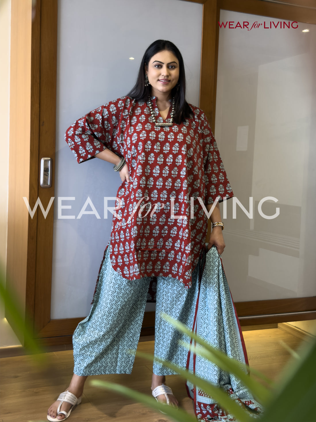 Bagh-printed Cotton Kurta set of 03