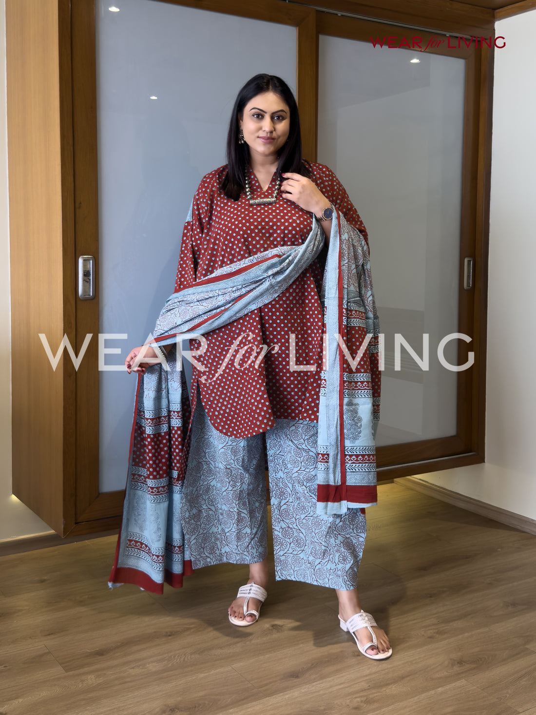 Bagh-printed Cotton Kurta set of 03
