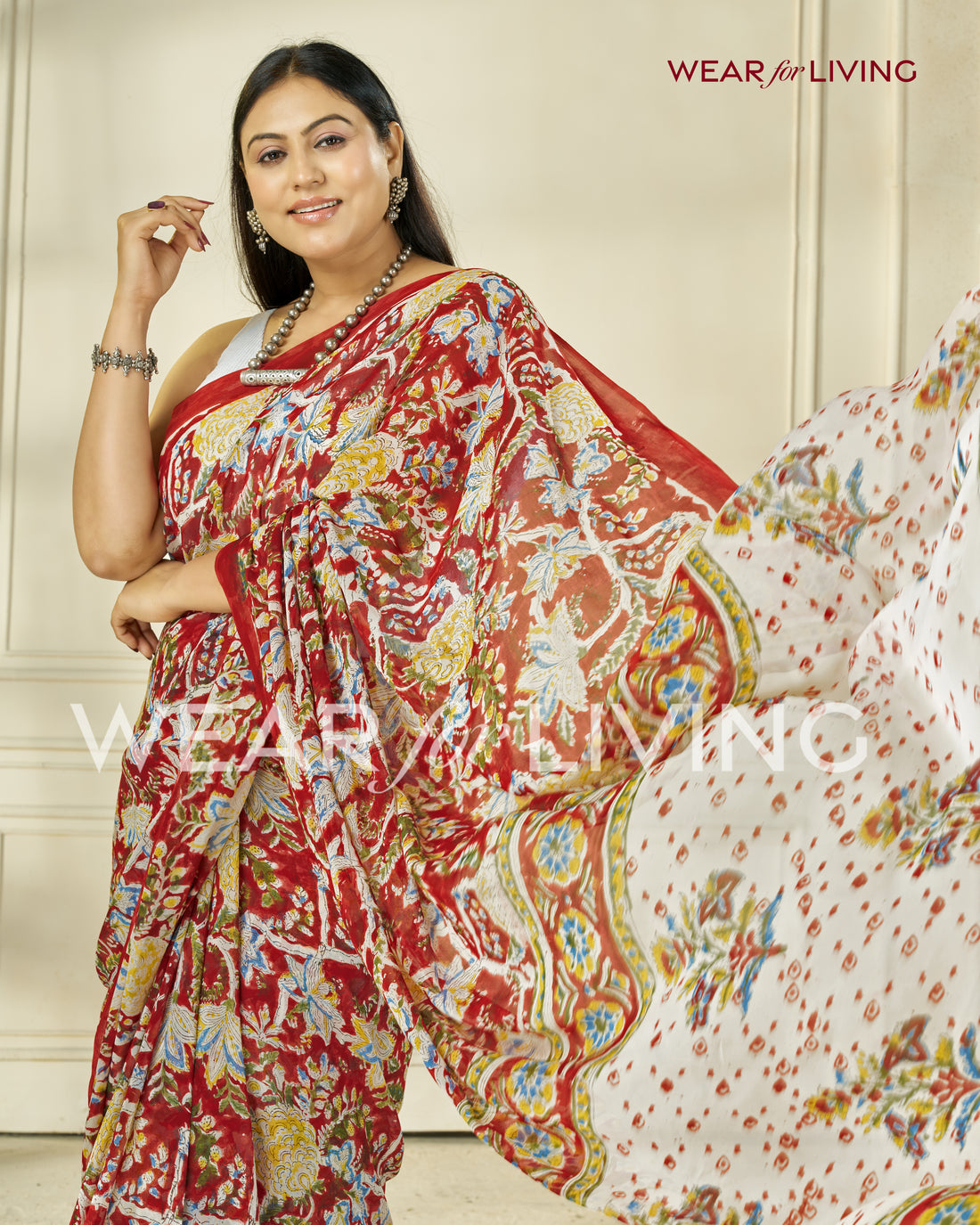 Hand Block Print Saree | Georgette