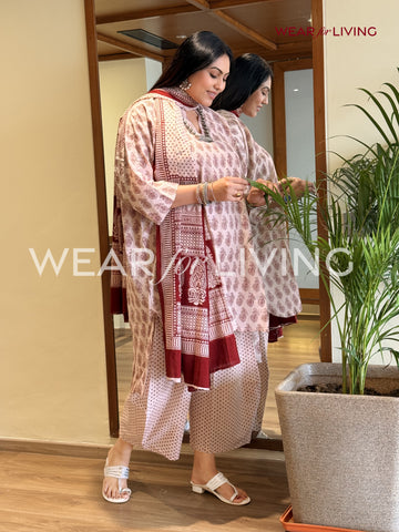 Bagh-printed Cotton Kurta set of 03