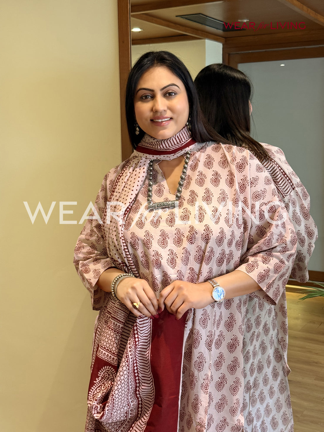 Bagh-printed Cotton Kurta set of 03