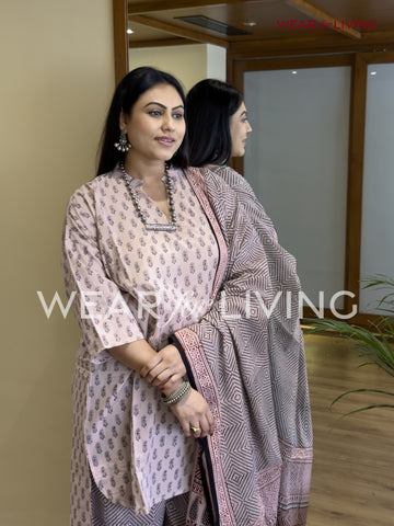 Bagh-printed Cotton Kurta set of 03