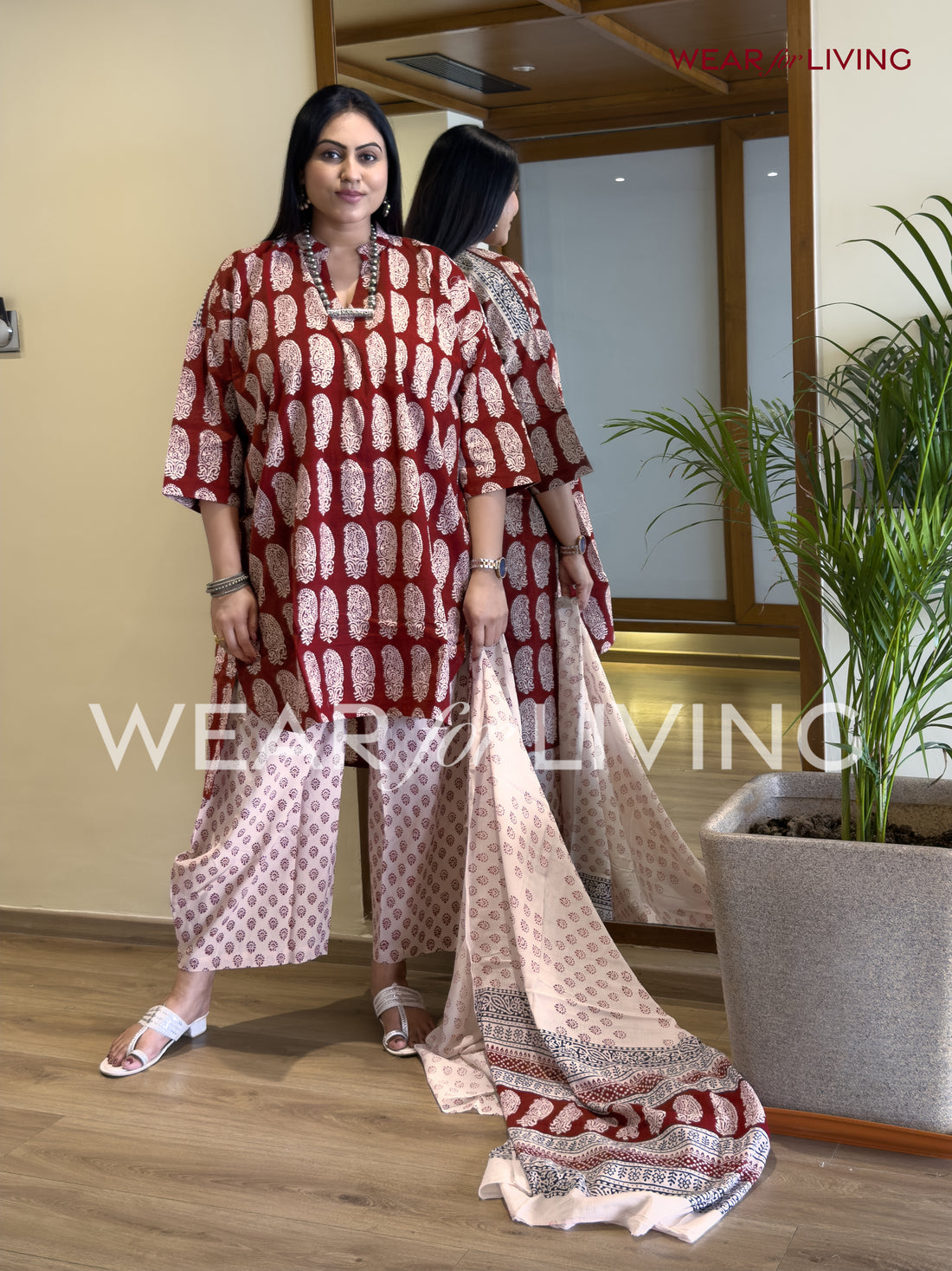 Bagh-printed Cotton Kurta set of 03