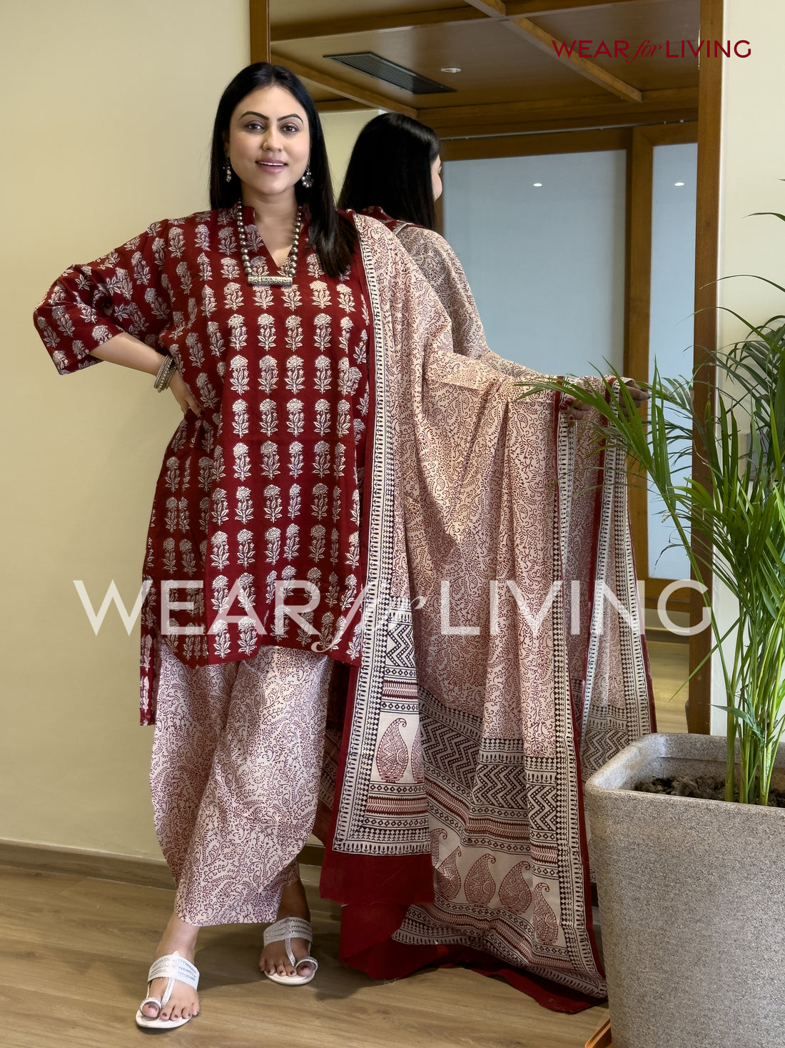 Bagh-printed Cotton Kurta set of 03