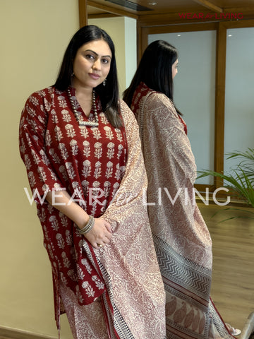 Bagh-printed Cotton Kurta set of 03