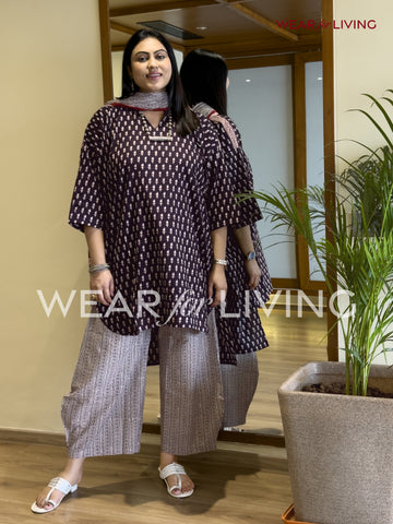 Bagh-printed Cotton Kurta set of 03