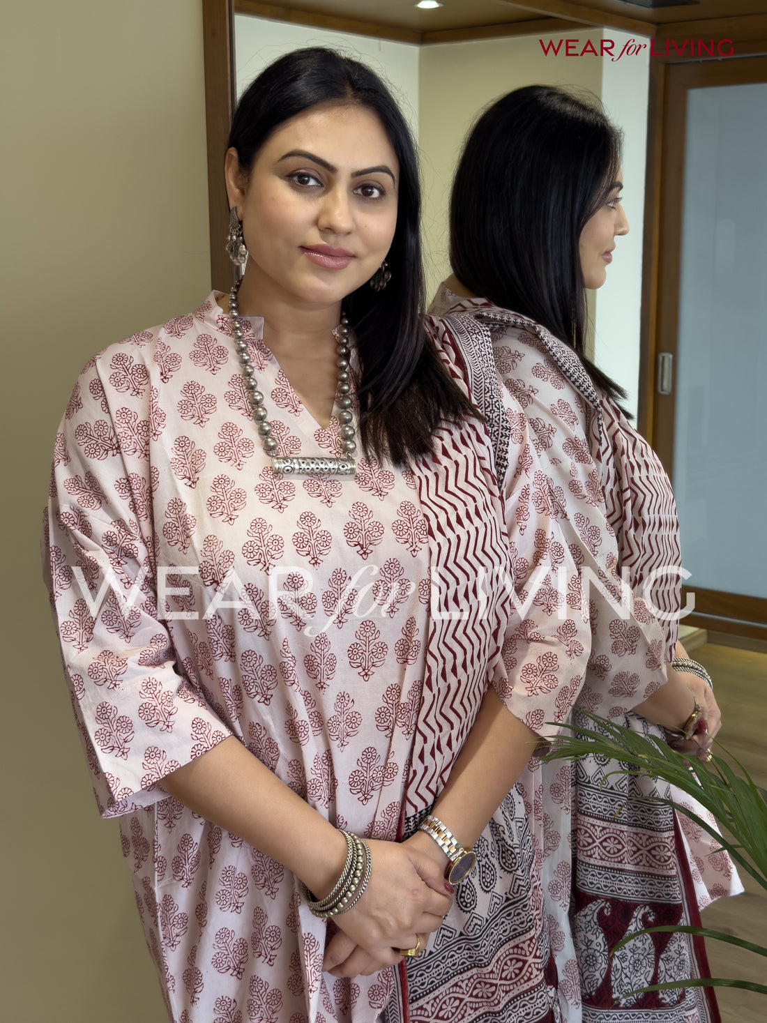 Bagh-printed Cotton Kurta set of 03
