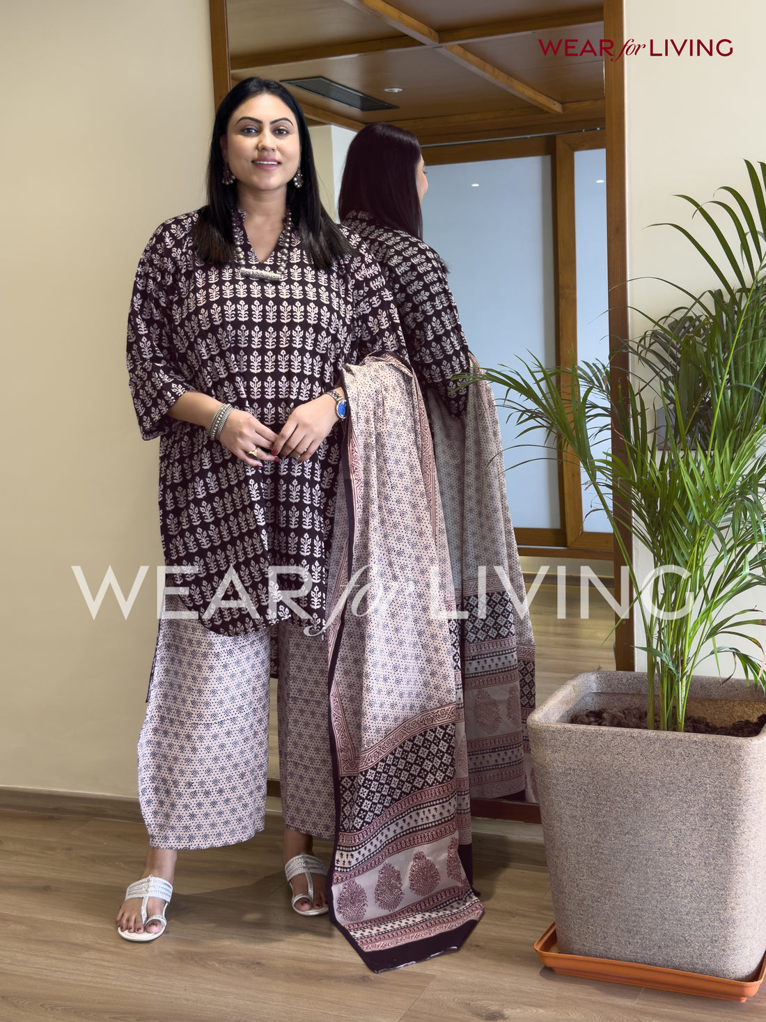 Bagh-printed Cotton Kurta set of 03