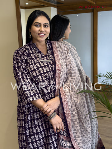 Bagh-printed Cotton Kurta set of 03