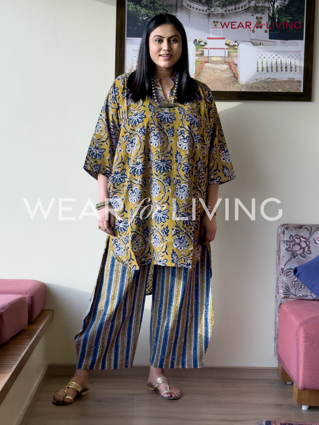 Ajrakh printed Co-ord set