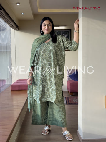 Jaipuri-printed Cotton Kurta set of 03