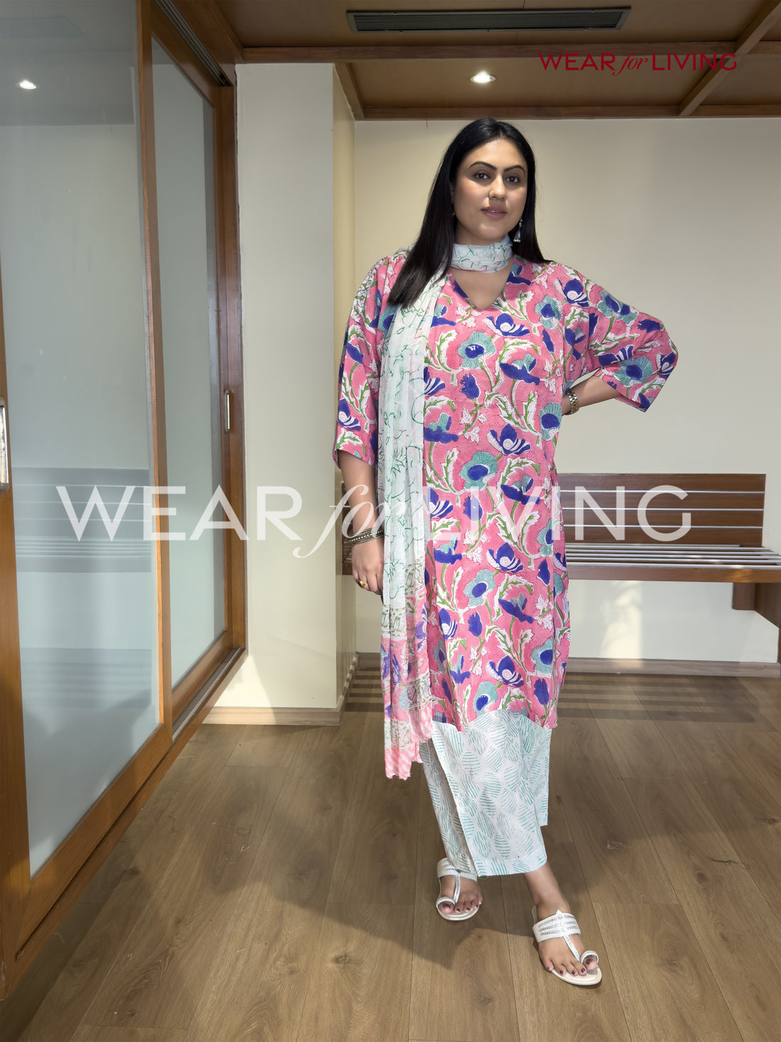 Jaipuri-printed Cotton Kurta set of 03