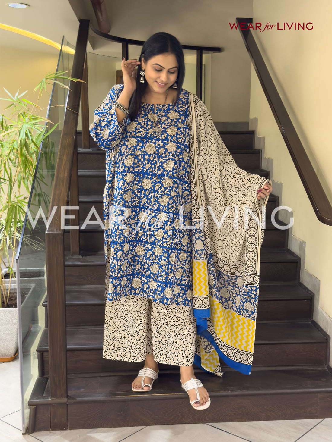 Jaipuri-printed Cotton Kurta set of 03