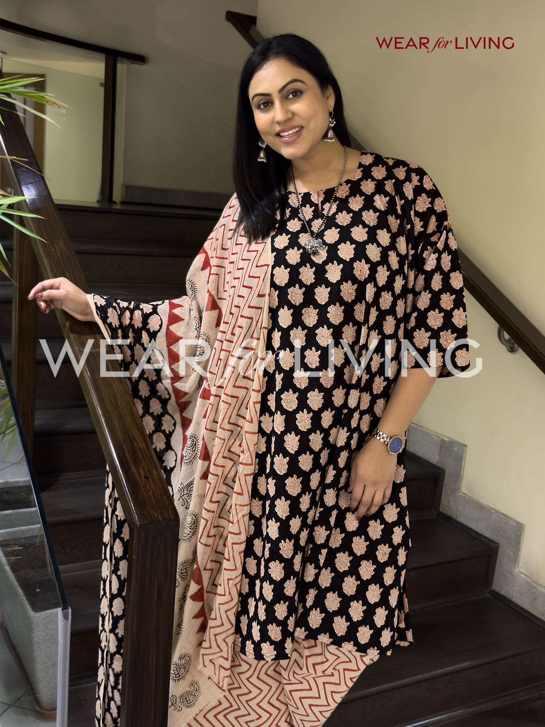 Jaipuri-printed Cotton Kurta set of 03