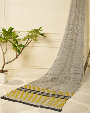 Hand Block Print Saree | Pure Chiffon