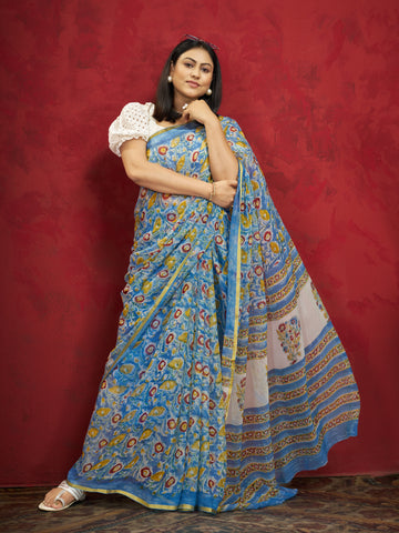 Hand Block Print Saree | Pure Chiffon