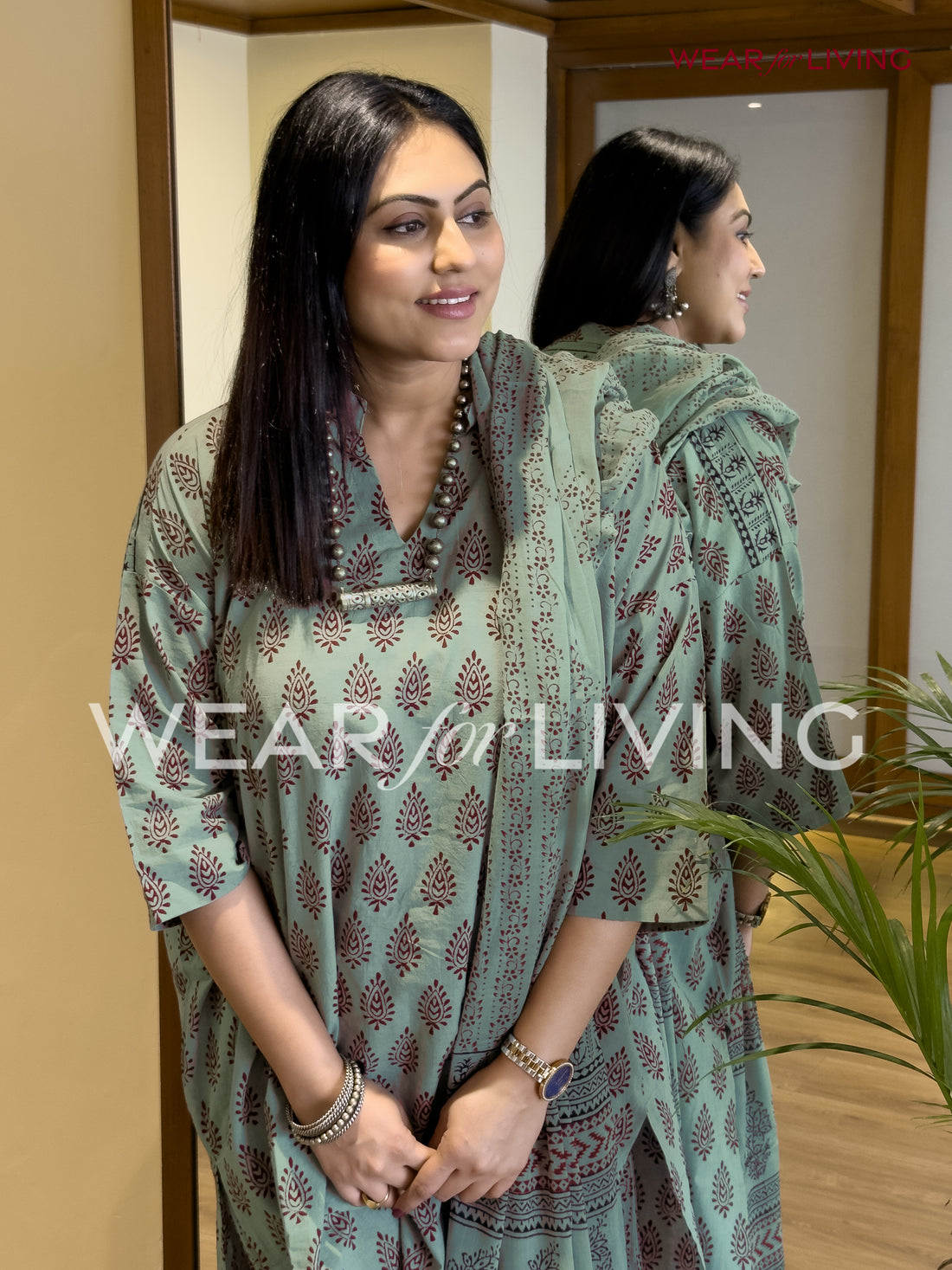 Bagh-printed Cotton Kurta set of 03