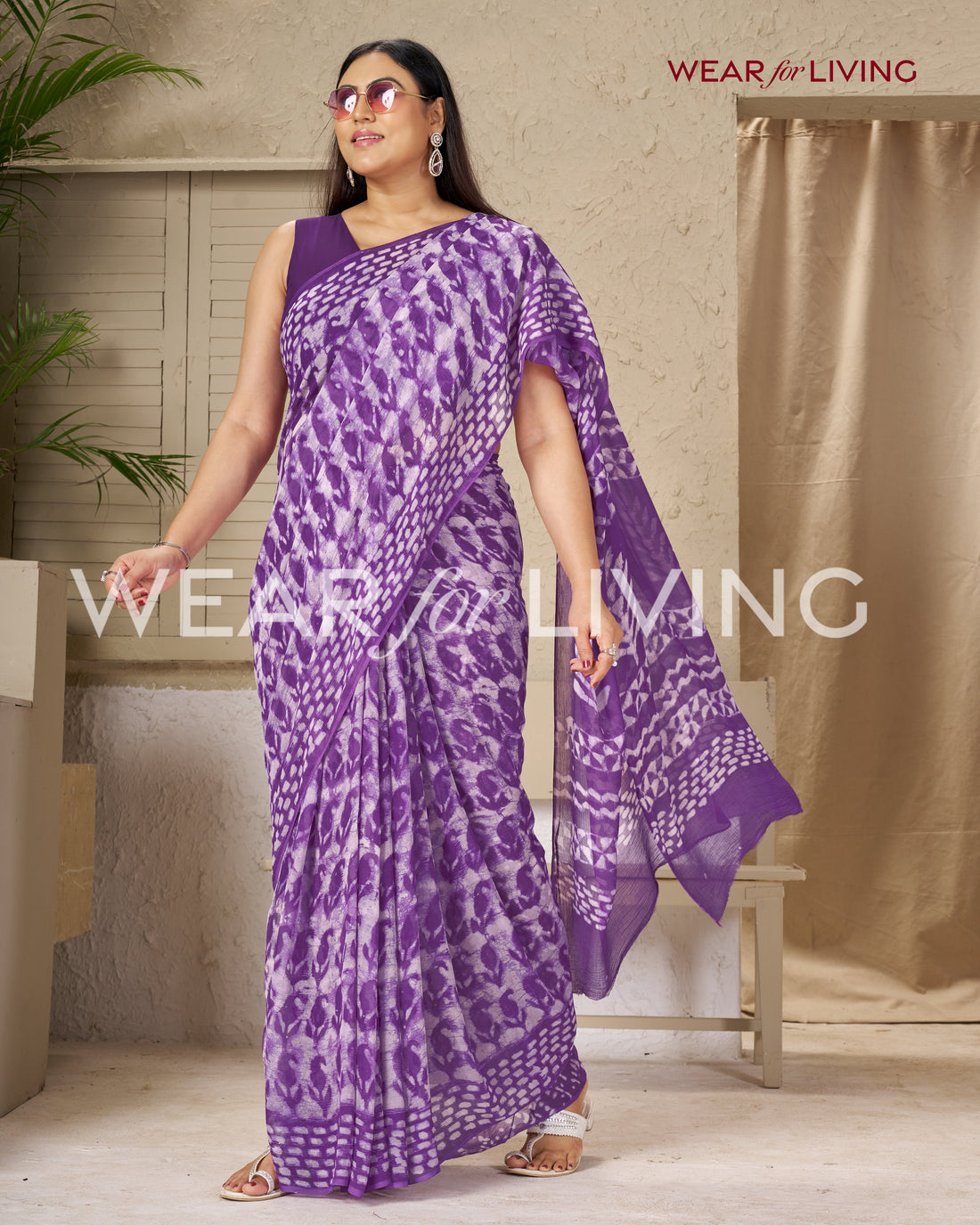 Hand Block Print Saree | Pure Chiffon