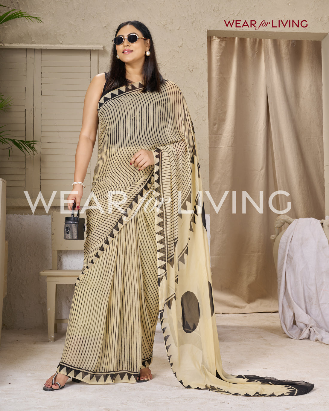 Hand Block Print Saree | Pure Chiffon