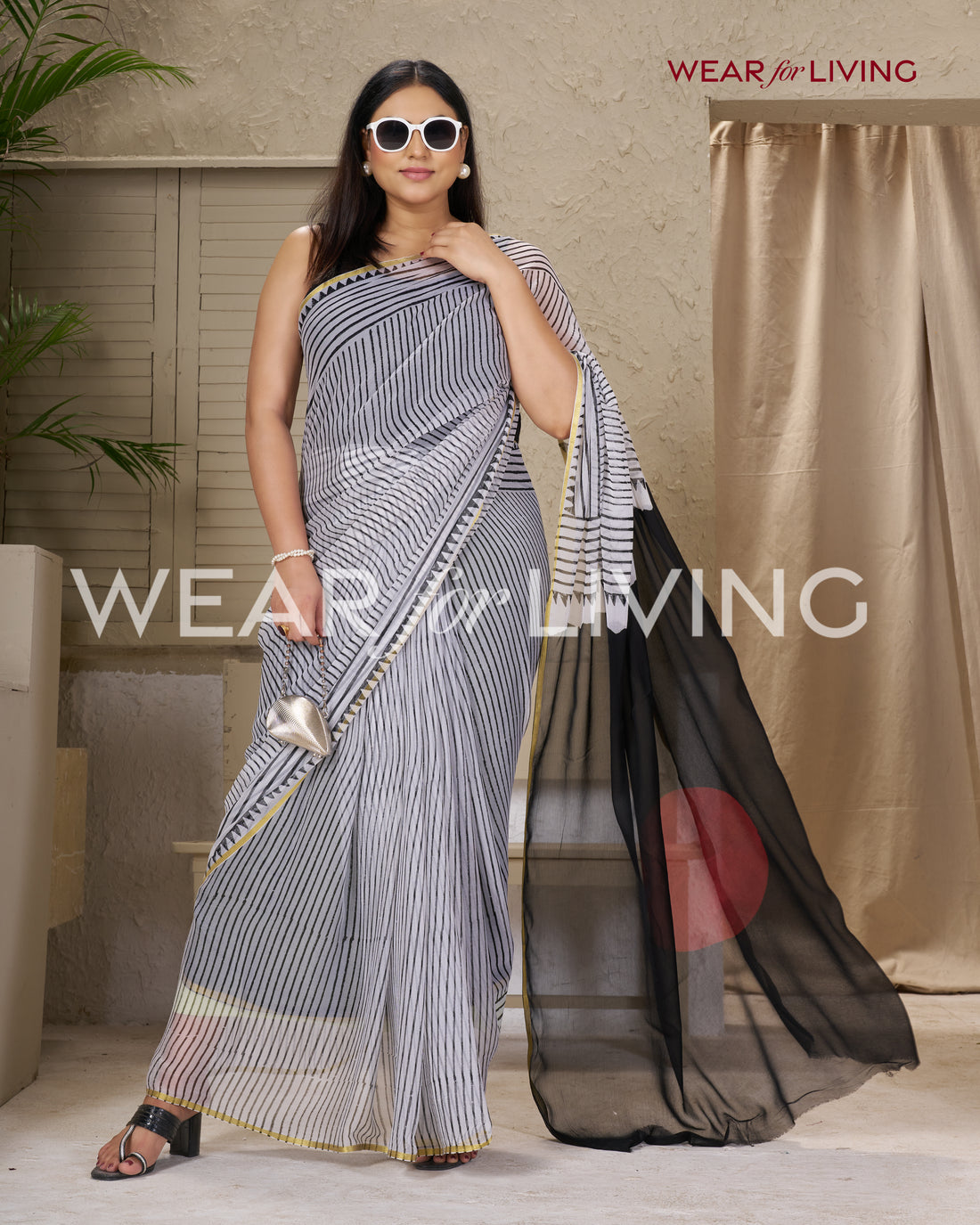 Hand Block Print Saree | Pure Chiffon